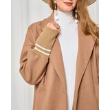 Resti Women's knee-length coat jacket in light brown | Shoptok.si