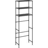 The Living Store Stojalo za nad stranišče 3-nadstropno črno 53x28x169 cm - Stojalo Za Shranjevanje Nad Straniščem, (21418152) | Shoptok.si
