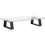  Stalak za monitor crni 40x20x8 cm kaljeno staklo i metal | shoptok.hr