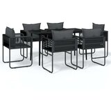  7-dijelni vrtni blagovaonski set crni | shoptok.hr