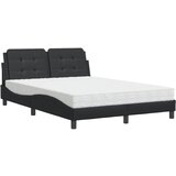 vidaXL Postelja z vzmetnico črna 120x200 cm umetno usnje, (21111247) Cene