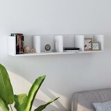 vidaXL Stenska polica za CD plošče bela 100x18x18 cm iverna plošča Cene