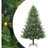 vidaXL Umjetno božićno drvce s rasvjetom i setom kuglica Zelena 240 cm | shoptok.hr