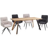 Linea Natura Jedilna miza , masivno divji hrast barve hrasta | Shoptok.si