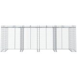  Gabionski zid za kantu za smeće 350x91x120 cm pocinčano željezo | shoptok.hr