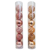  Kroglice v barvi rožnatega in šampanjec zlata, velikosti 8 centimetrov | Shoptok.si