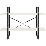 Ormarić za knjige s 2 razine bijeli 100x30x70 cm od borovine | shoptok.hr