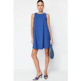 Trendyol Navy Blue Wide Cut Mini Woven Sleeveless Dress Cene