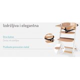 Kinderkraft stolček za hranjenje ENOCK, sivo-naraven | Shoptok.si