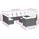 vidaXL 13-dijelni set vrtnih sofa s jastucima poliratan Bež | shoptok.hr