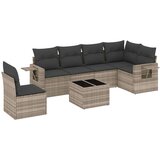 Maison Chic Seti vrtnega pohištva - Vrtna garnitura - Vrtni pohištvo set 7-delna z blazinami siv poli ratan, (21802111) | Shoptok.si