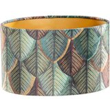 QAZQA Velours lampenkap blad dessin met gouden binnenkant 25/16/15 | Shoptok.si