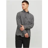 Jack & Jones Black Mens Plaid Shirt Gracia - Men