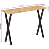  Konzolna mizica z naravnim robom 105x33x76 cm trden mangov les | Shoptok.si