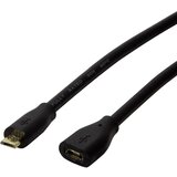 Logilink USB kabel USB 2.0 USB-mikro-B vtič\, USB-mikro-B vtičnica 2.00 m črna CU0123, (20460074) | Shoptok.si