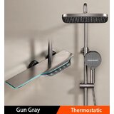 ELITE EDITION Termostatski nadometni tuš set BSE1420 z LED zaslonom — Gunmetal siva | Shoptok.si
