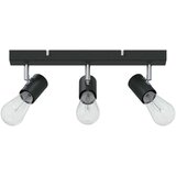 vidaXL stropno svetilo 3-smerno nastavljivo črno E27 | Shoptok.si