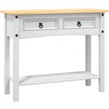 Maison Chic konzolna miza - miza ob steni mehiška borovina Corona Range bela 90x34,5x73cm, (21785990) | Shoptok.si