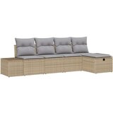 vidaXL 5-dijelni vrtni kauč set s jastučićima bež poli ratan | shoptok.hr