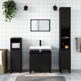 Maison Chic Komplet kopalniških omaric - Kopalniški sestavi 3-delni črn inženirski les, (21787214) | Shoptok.si