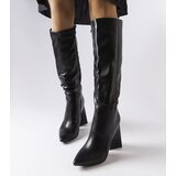 Gemre Black block heel boots Medicina Cijene