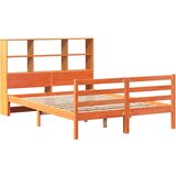 vidaXL Krevet s regalom za knjige bez madraca 120x190 cm masivno drvo | shoptok.hr
