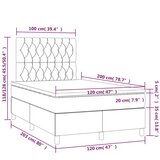 box spring s madracem LED tamnoplavi 120x200 cm baršun | shoptok.hr