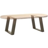  Noge za klubsko mizico v obliki črke U, 2 kosa, naravno jeklo, 60 x (42-43) cm, jeklo, (5000044561) | Shoptok.si