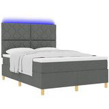 vidaXL okvir kreveta s madracem & LED tamnosivi 140x200 cm Tkanina | shoptok.hr