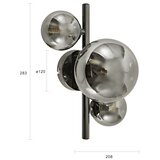  Brilagi - LED zidno svetlo MILLA 3xG9/3W/230V crni hrom/dimljeno staklo | Eponuda.com