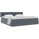  s od storage s uzglavljem Tamno siva 200 x 200 cm Baršun | shoptok.hr