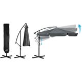 Veliki vrtni suncobran Plonos 350 cm sivi 488000 | shoptok.hr