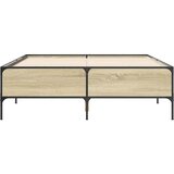  Okvir kreveta boja hrasta 120x200 cm konstruirano drvo i metal | shoptok.hr