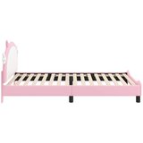 Krevet za djecu s uzglavljem Ružičasta 90 x 200 cm PU | shoptok.hr