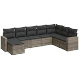  8-dijelni set vrtnih sofa od poliratana s jastucima sivi | shoptok.hr