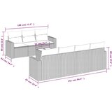  8-dijelni set vrtnih sofa od poliratana s jastucima bež | shoptok.hr