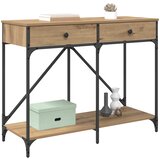  Konzolna stolica s ladicama Umjetnički hrast 100 x 39 x 78,5 cm | shoptok.hr