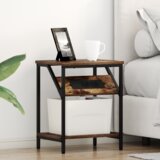 vidaXL Noćni ormar Dimljeni hrast 38 x 30 x 48 cm Konstruirano drvo | shoptok.hr
