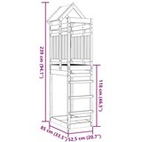  Igralna stolpnica Rjava Trdna impregnirana les - - Rjava - 29.6 - 52,5 x 85 x 239 cm - 2025- | Shoptok.si