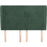  Uzglavlje s ušima tamnozeleni 147x23x118/128 cm baršunasti | shoptok.hr