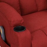  Električni masažni naslonjač od tkanine crvena boja vina | shoptok.hr