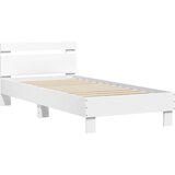  Okvir za krevet s uzglavljem i LED svjetlima bijeli 90x190 cm | shoptok.hr