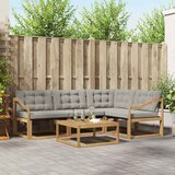  Set vanjskih sofa 5 kom. Bijela i svjetlosiva | shoptok.hr