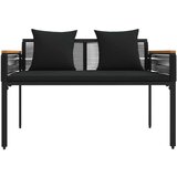  Set vanjskog namještaja s jastukom 4 pcs Crna PE ratan | shoptok.hr