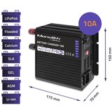 Qoltec 51958 Smart Monolith charger for LiFePO4 AGM GEL SLA batteries | 10A | 12V | shoptok.hr