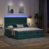  Okvir kreveta s madracima tamnozeleni 180x200cm baršunasti | shoptok.hr