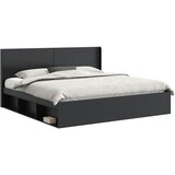  Krevetna konstrukcija s pohranom i uzglavljem Crna 180 x 200 cm | shoptok.hr