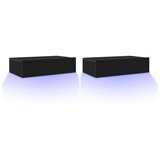 TV ormarići s LED svjetlima 2 kom. crni hrast 60x35x15,5 cm | shoptok.hr
