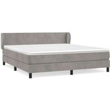  Box spring postelja z vzmetnico svetlo siva 180x200 cm žamet, (20790645) | Shoptok.si