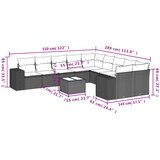  11-dijelni set vrtnih sofa poliratan s jastucima svijetlosivi | shoptok.hr